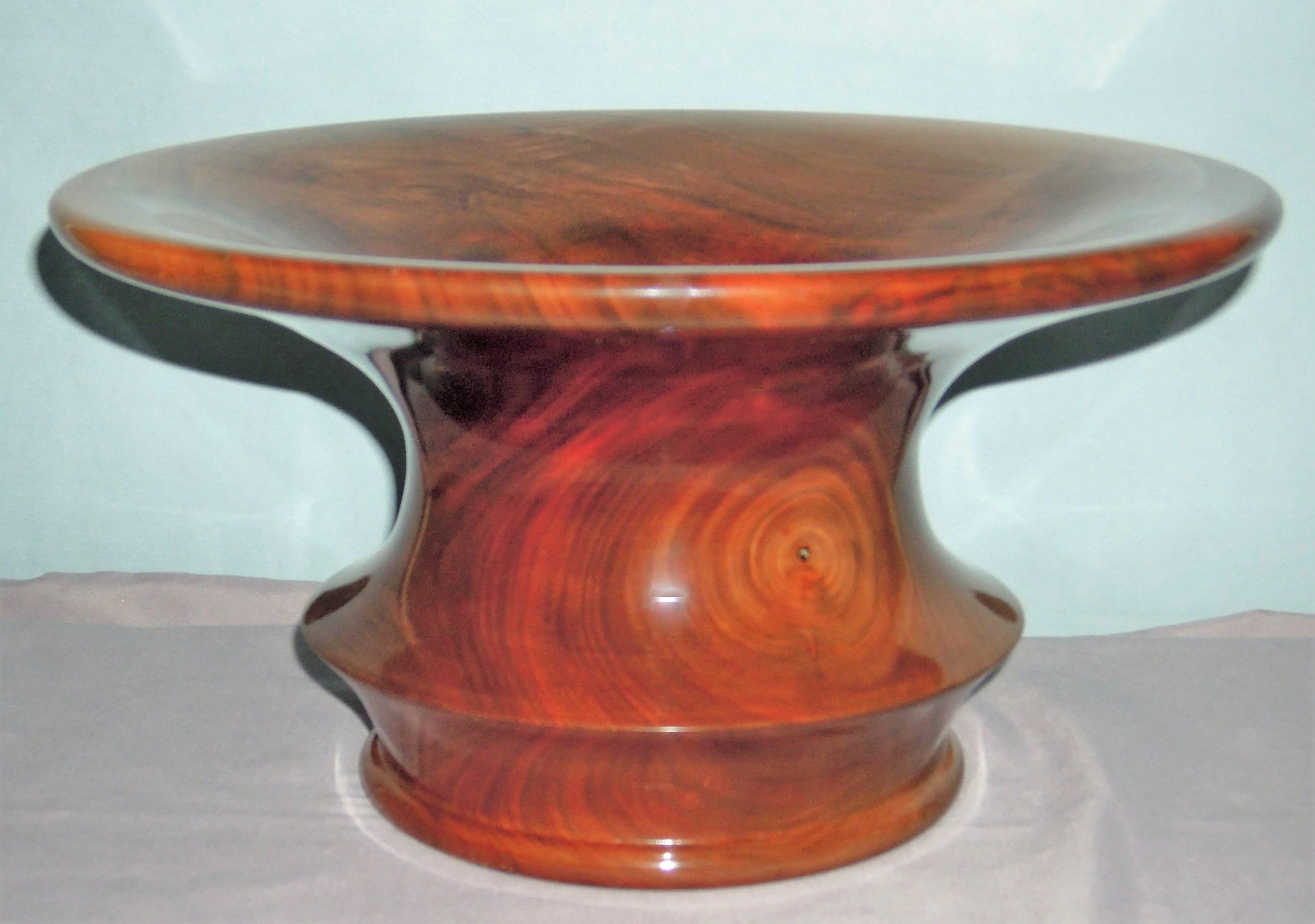 Made of English Walnut
6"H X 12"Dia.
Signed and #125